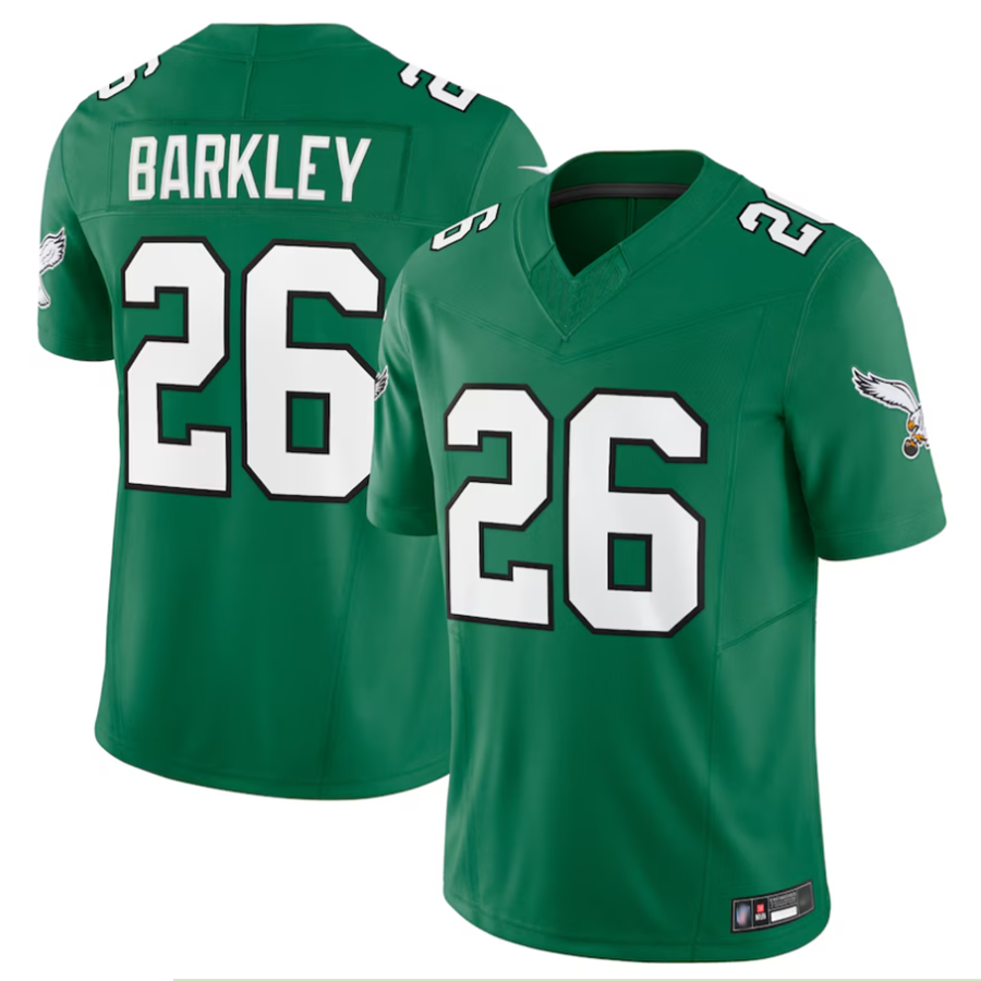 Trusc P.Eagles #26 Saquon Barkley Player Kelly Green Vapor F.U.S.E. Limited Stitched Jerseys