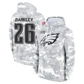 Trusc P.Eagles #26 Saquon Barkley Player Military Hoodie Arctic Camo Salute To Service Stitched Jerseys