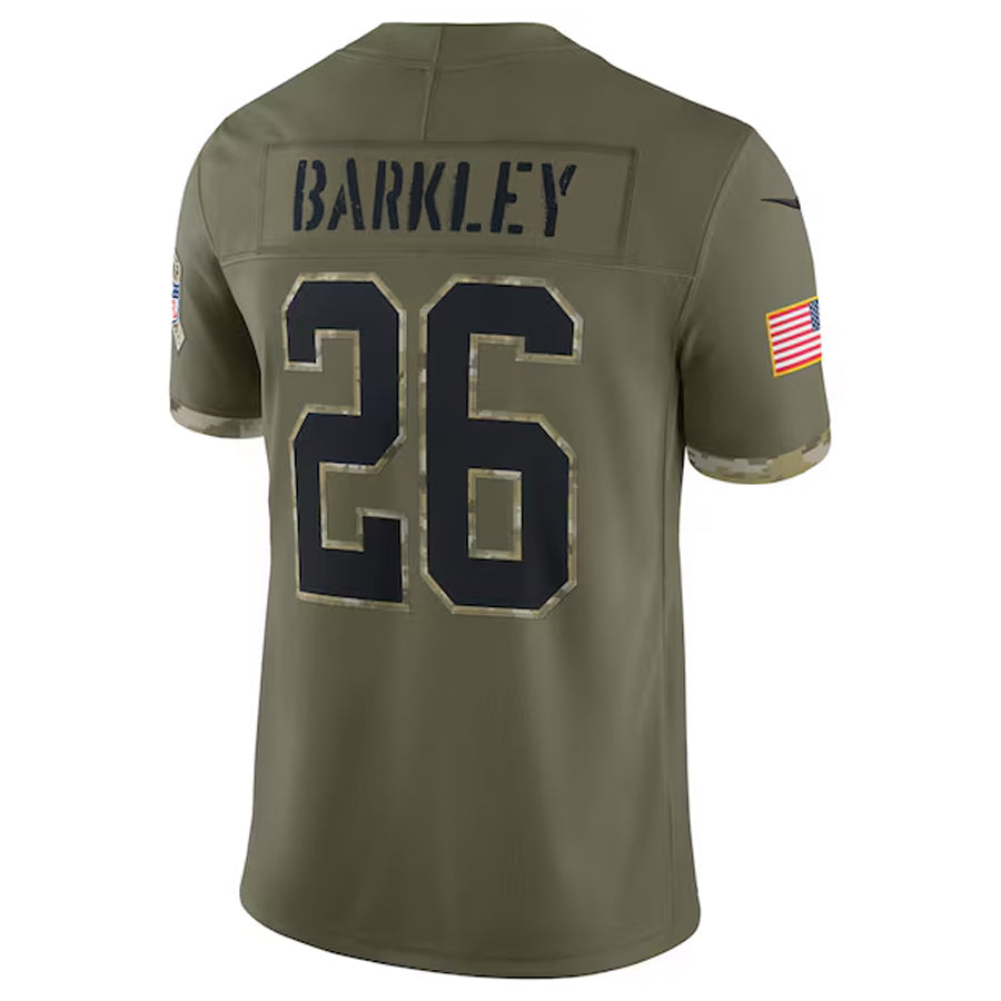 Trusc P.Eagles #26 Saquon Barkley Player Salute To Service Olive Stitched Jerseys