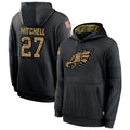Trusc P.Eagles #27 Quinyon Mitchell Player Black Military Hoodie Game Stitched Jerseys