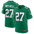 Trusc P.Eagles #27 Quinyon Mitchell Player Kelly Green Replica Game Stitched Jerseys