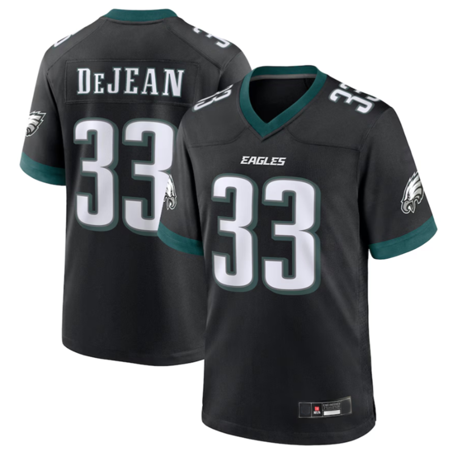 Trusc P.Eagles #33 Cooper DeJean Black 2024 Draft Alternate Player Game Stitched American Stitched Jerseys