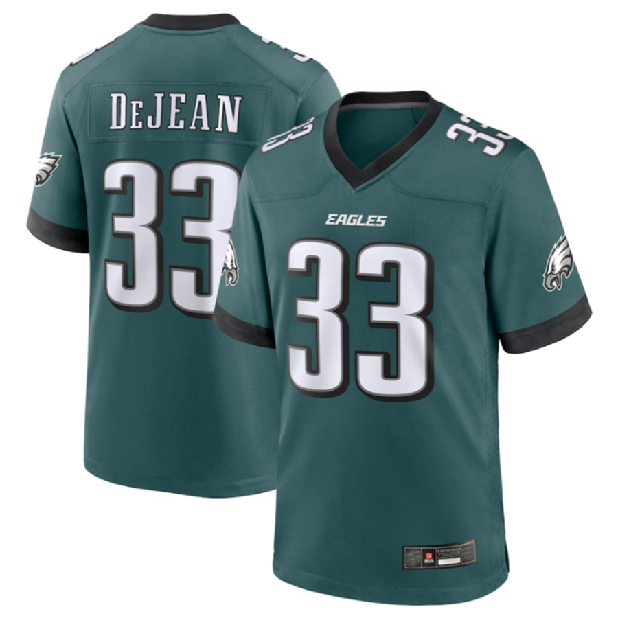 Trusc P.Eagles #33 Cooper DeJean Green 2024 Draft Alternate Player Game Stitched American Stitched Jerseys