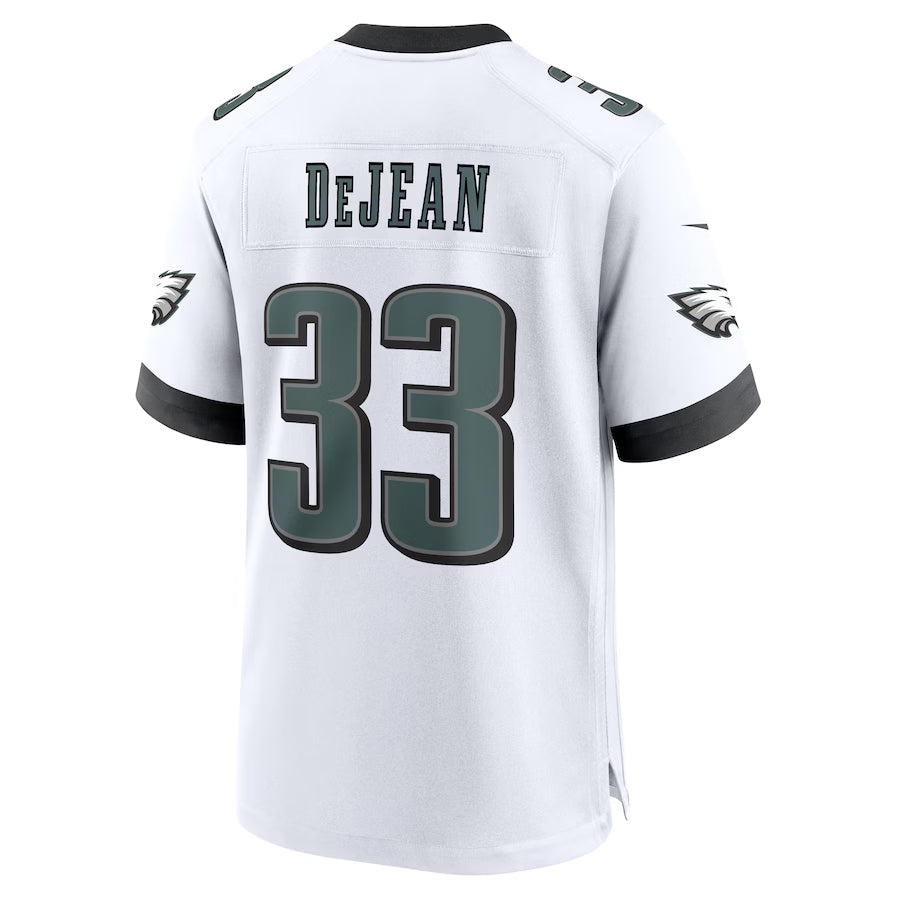 Trusc P.Eagles #33 Cooper DeJean Player White Home Game Stitched Jerseys