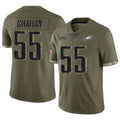 Trusc P.Eagles #55 Brandon Graham Player Salute To Service Olive Stitched Jerseys