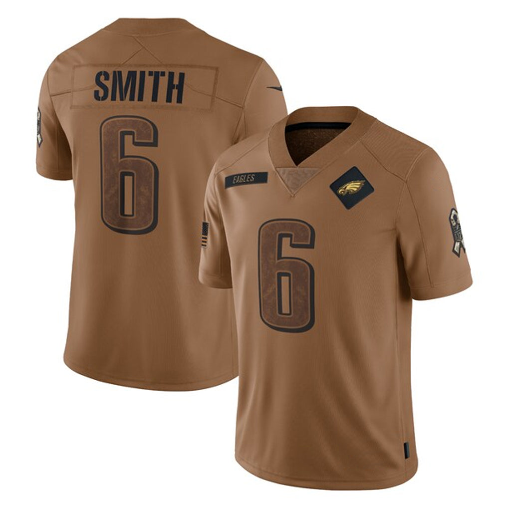 Trusc P.Eagles #6 DeVonta Smith Player Brown Salute To Service Limited Stitched Jerseys