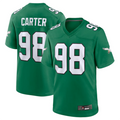 Trusc P.Eagles #98 Jalen Carter Green Alternate Game Jersey Stitched American Stitched Jersey