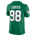 Trusc P.Eagles #98 Jalen Carter Kelly Green Alternate Vapor F.U.S.E. Stitched Limited Jerseys