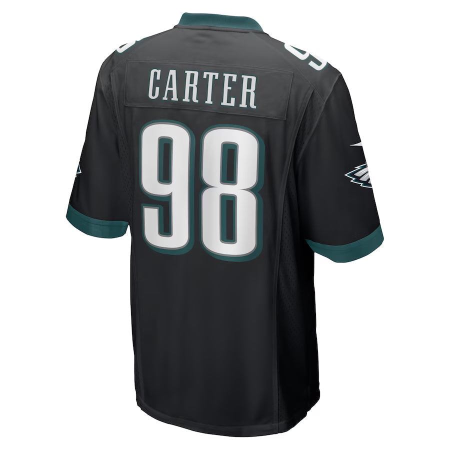 Trusc P.Eagles #98 Jalen Carter Player Black Alternate Game Stitched Jerseys