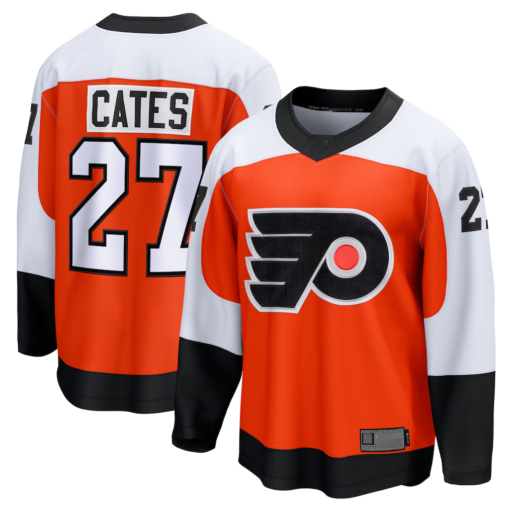 Trusc P.Flyers #27 Noah Cates Orange Home Breakaway Jerseys