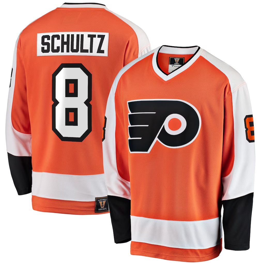 Trusc P.Flyers #8 Dave Schultz Orange Premier Breakaway Retired Player Jerseys