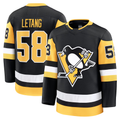 Trusc P.Penguins #58 Kris Letang Black Home Premium Jerseys