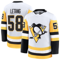 Trusc P.Penguins #58 Kris Letang White Premium Jerseys