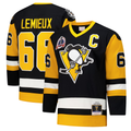 Trusc P.Penguins #66 Mario Lemieux Black 1991?92 Power Play Jerseys