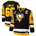 Trusc P.Penguins #66 Mario Lemieux Mitchell & Ness Black Big & Tall 1991-92 Blue Line 2.0 Jerseys