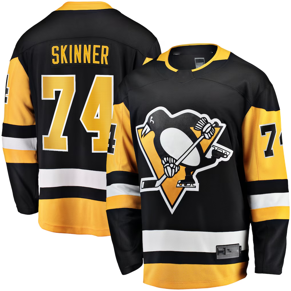 Trusc P.Penguins #74 Stuart Skinner Black Home Breakaway Jerseys