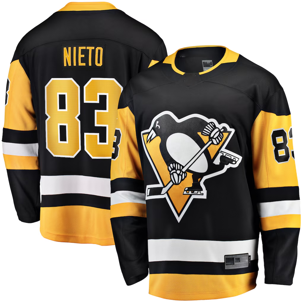 Trusc P.Penguins #83 Matt Nieto Black Home Breakaway Jerseys