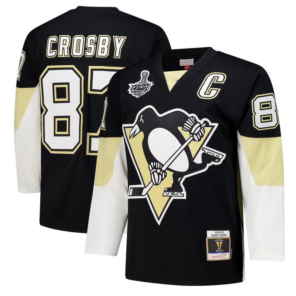 Trusc P.Penguins #87 Sidney Crosby Black 2008 Power Play Jerseys