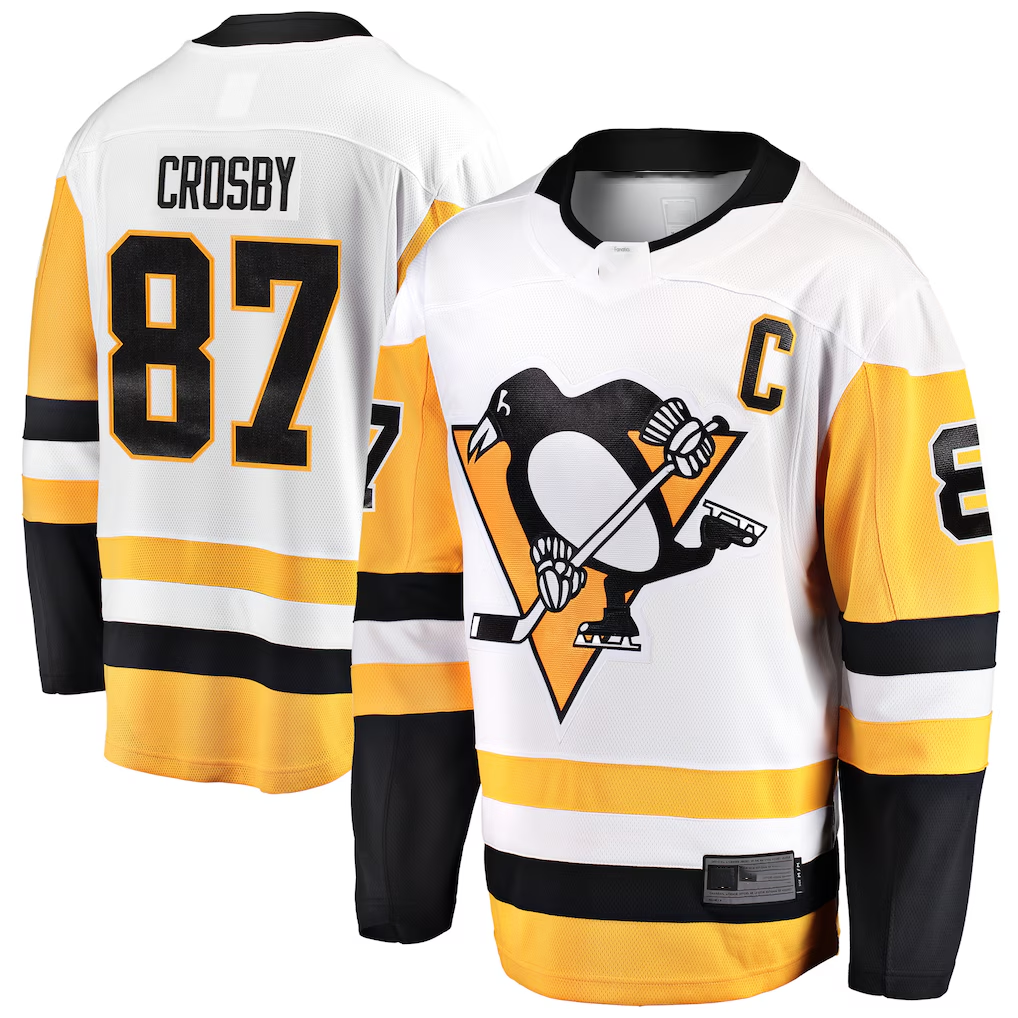 Trusc P.Penguins #87 Sidney Crosby White Breakaway Jerseys