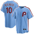 Trusc P.Phillies #10 J.T. Realmuto Player Light Blue Home Game Stitched Jerseys