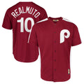 Trusc P.Phillies #10 J.T. Realmuto Player Red Cooperstown Collection Limited Home Stitched Jerseys