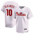 Trusc P.Phillies #10 J.T. Realmuto Player White Home Limited Stitched Jerseys