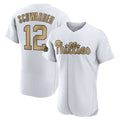 Trusc P.Phillies #12 Kyle Schwarber Player Gold All-Star Home Limited Elite Stitched Jerseys