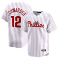 Trusc P.Phillies #12 Kyle Schwarber Player White Home Limited Stitched Jerseys