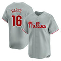 Trusc P.Phillies #16 Brandon Marsh Player Gray Home Limited Stitched Jerseys