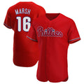 Trusc P.Phillies #16 Brandon Marsh Player Red Home Limited Elite Stitched Jerseys