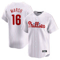Trusc P.Phillies #16 Brandon Marsh Player White Home Limited Stitched Jerseys