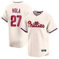 Trusc P.Phillies #27 Aaron Nola Player Cream Home Limited Stitched Jerseys