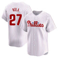 Trusc P.Phillies #27 Aaron Nola Player White Home Limited Stitched Jerseys