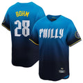 Trusc P.Phillies #28 Alec Bohm Player Blue City Connect Home Limited Stitched Jerseys
