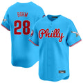 Trusc P.Phillies #28 Alec Bohm Player Light Blue Phillies & Eagles Vapor Premier Limited Home Stitched Jerseys
