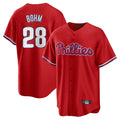 Trusc P.Phillies #28 Alec Bohm Player Red Home Game Stitched Jerseys