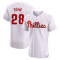Trusc P.Phillies #28 Alec Bohm Player White Home Limited Elite Stitched Jerseys