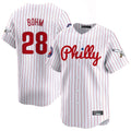 Trusc P.Phillies #28 Alec Bohm Player White Pinstripe Phillies & Eagles Vapor Premier Limited Stitched Jerseys