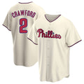 Trusc P.Phillies #2 Justin Crawford Player Cream Game Stitched Jerseys