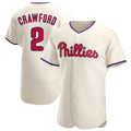 Trusc P.Phillies #2 Justin Crawford Player Cream Home Limited Elite Stitched Jerseys