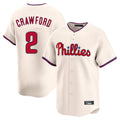 Trusc P.Phillies #2 Justin Crawford Player Cream Home Limited Stitched Jerseys