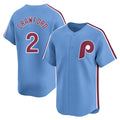 Trusc P.Phillies #2 Justin Crawford Player Light Blue Game Stitched Jerseys