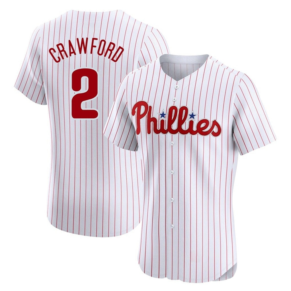 Trusc P.Phillies #2 Justin Crawford Player White Home Limited Elite Stitched Jerseys