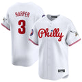 Trusc P.Phillies #3 Bryce Harper Player White Phillies & Eagles Vapor Premier Limited Stitched Jersey