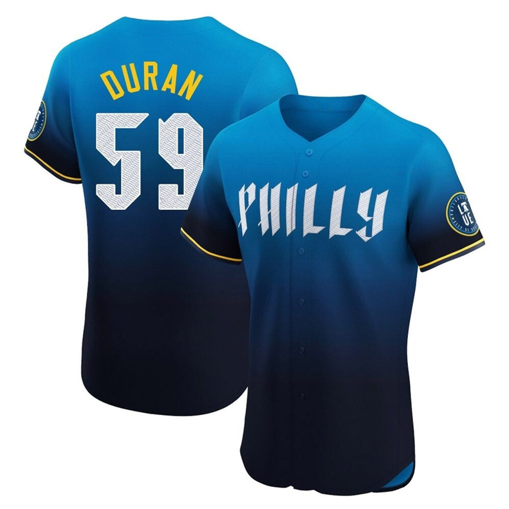 Trusc P.Phillies #59 Jhoan Duran Player Blue City Connect Home Limited Elite Stitched Jerseys