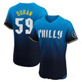 Trusc P.Phillies #59 Jhoan Duran Player Blue City Connect Home Limited Elite Stitched Jerseys
