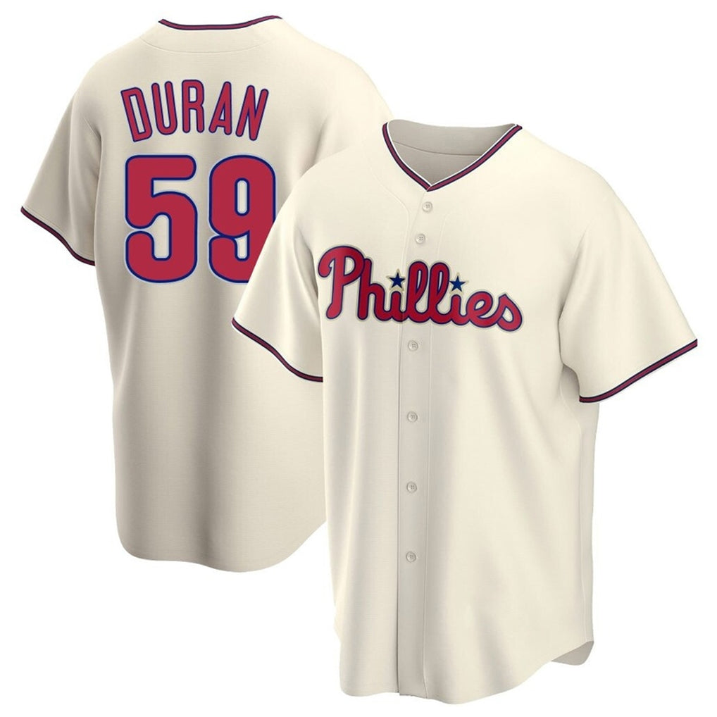 Trusc P.Phillies #59 Jhoan Duran Player Cream Home Game Stitched Jerseys