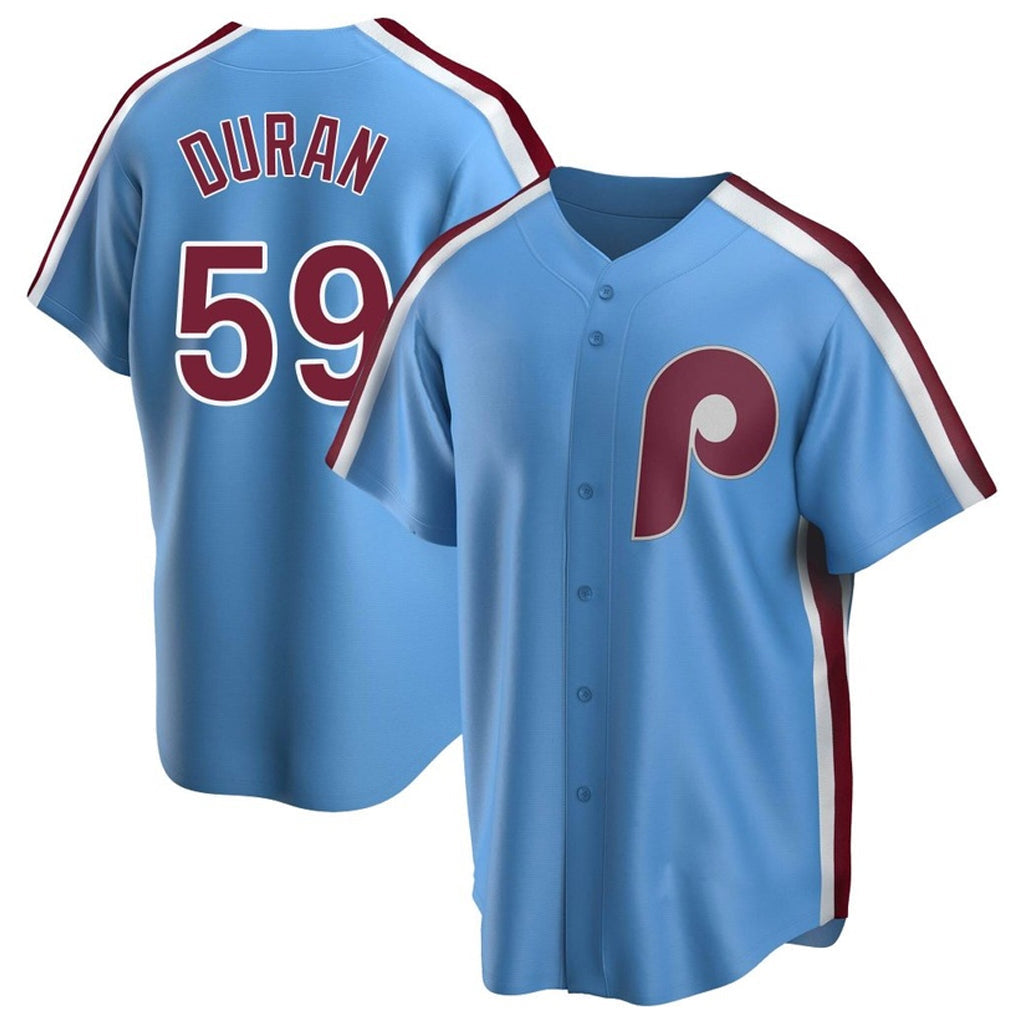 Trusc P.Phillies #59 Jhoan Duran Player Light Blue Home Limited Game Stitched Jerseys