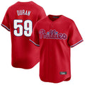 Trusc P.Phillies #59 Jhoan Duran Player Red Home Limited Stitched Jerseys