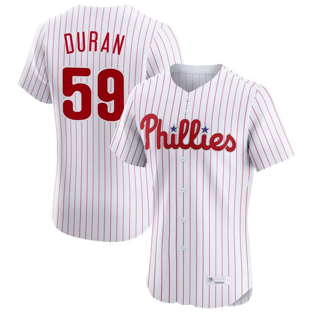 Trusc P.Phillies #59 Jhoan Duran Player White Home Limited Elite Stitched Jerseys